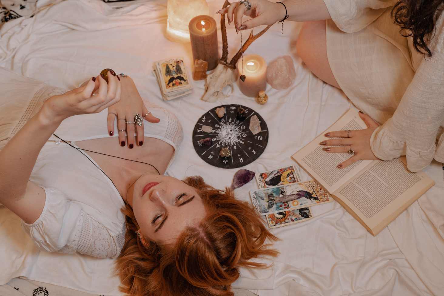 Women Practicing a Divination Ritual